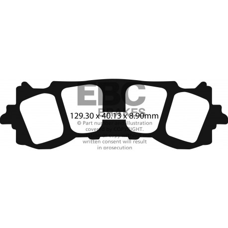 Brzdy EBC Moto EBC Brzdové obloženie  Sintered FA717HH | ebc-brzdy.sk
