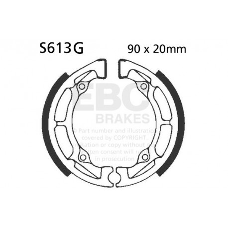 Brzdy EBC Moto EBC Brzdové čeľuste Grooved S613G | ebc-brzdy.sk