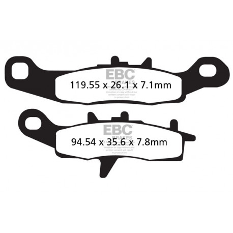 Brzdy EBC Moto EBC Brzdové obloženie R Series Sintered FA258R | ebc-brzdy.sk