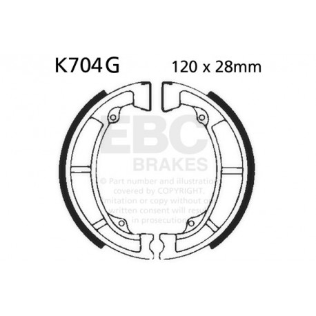Brzdy EBC Moto EBC Brzdové čeľuste Grooved K704G | ebc-brzdy.sk
