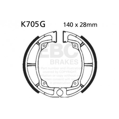Brzdy EBC Moto EBC Brzdové čeľuste Grooved K705G | ebc-brzdy.sk
