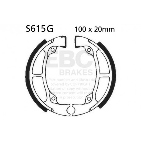Brzdy EBC Moto EBC Brzdové čeľuste Grooved S615G | ebc-brzdy.sk