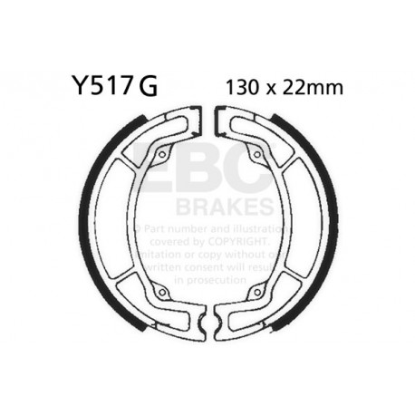 Brzdy EBC Moto EBC Brzdové čeľuste Grooved Y517G | ebc-brzdy.sk