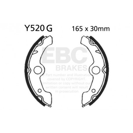 Brzdy EBC Moto EBC Brzdové čeľuste Grooved Y520G | ebc-brzdy.sk