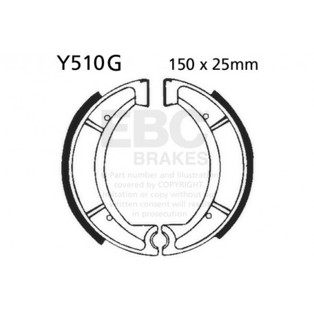 Brzdy EBC Moto EBC Brzdové čeľuste Grooved Y510G | ebc-brzdy.sk