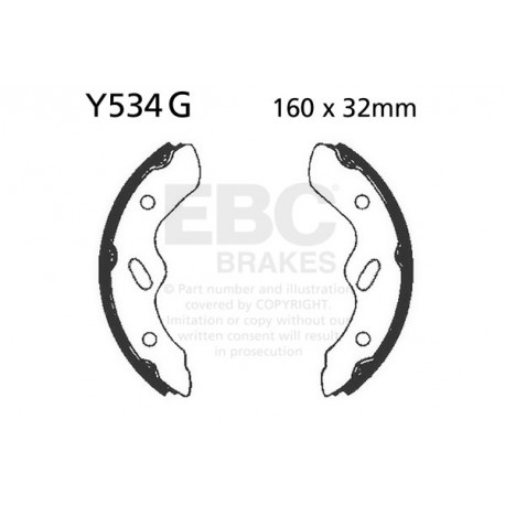 Brzdy EBC Moto EBC Brzdové čeľuste Grooved Y534G | ebc-brzdy.sk