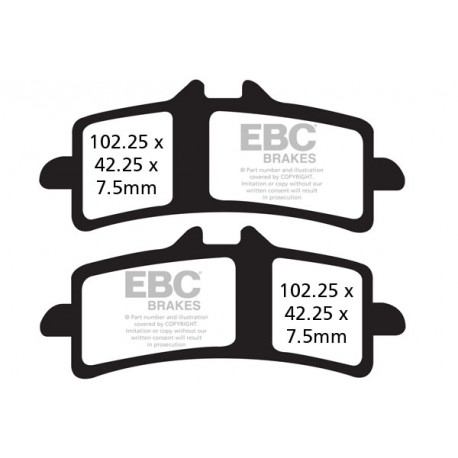 Brzdy EBC Moto EBC Brzdové obloženie EPFA Extreme Pro Sintered EPFA447HH | ebc-brzdy.sk