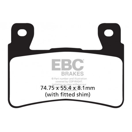 Brzdy EBC Moto EBC Brzdové obloženie EPFA EPFA265HH | ebc-brzdy.sk