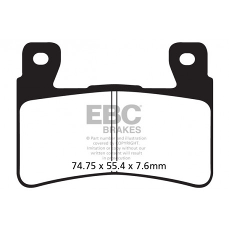 Brzdy EBC Moto EBC Brzdové obloženie GPFA GPFAX296HH | ebc-brzdy.sk