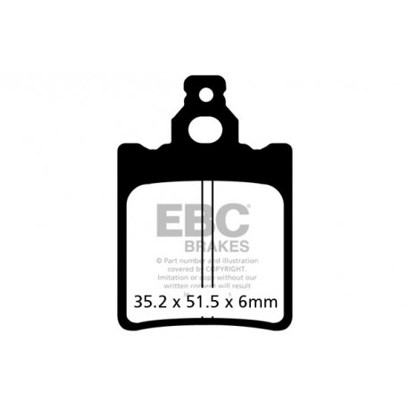 Brzdy EBC Moto EBC Brzdové obloženie Organic FA337TT | ebc-brzdy.sk