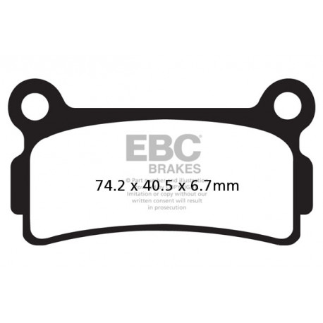 Brzdy EBC Moto EBC Brzdové obloženie Organic FA164 | ebc-brzdy.sk