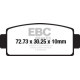 Brzdy EBC Moto EBC Brzdové obloženie Organic FA651TT | ebc-brzdy.sk