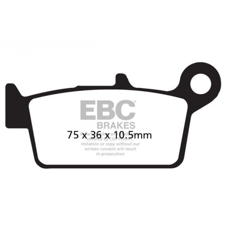 Brzdy EBC Moto EBC Brzdové obloženie Organic FA131TT | ebc-brzdy.sk