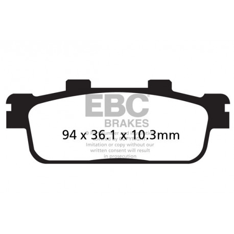 Brzdy EBC Moto EBC Brzdové obloženie Organic FA427TT | ebc-brzdy.sk