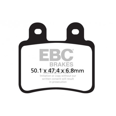 Brzdy EBC Moto EBC Brzdové obloženie Organic FA350TT | ebc-brzdy.sk