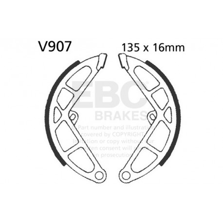 Brzdy EBC Moto EBC Brzdové obloženie Organic V907 | ebc-brzdy.sk