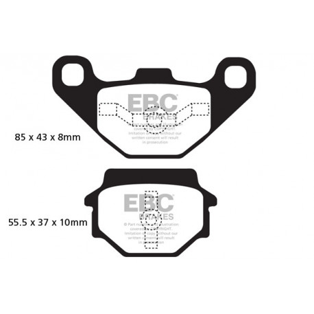 Brzdy EBC Moto EBC Brzdové obloženie Organic FA251 | ebc-brzdy.sk