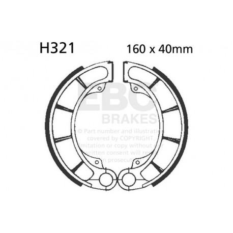 Brzdy EBC Moto EBC Brzdové čeľuste Organic H321 | ebc-brzdy.sk
