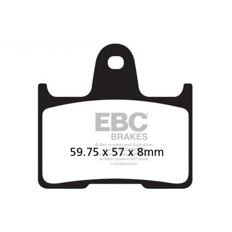 Brzdy EBC Moto EBC Brzdové obloženie Organic FA254 | ebc-brzdy.sk