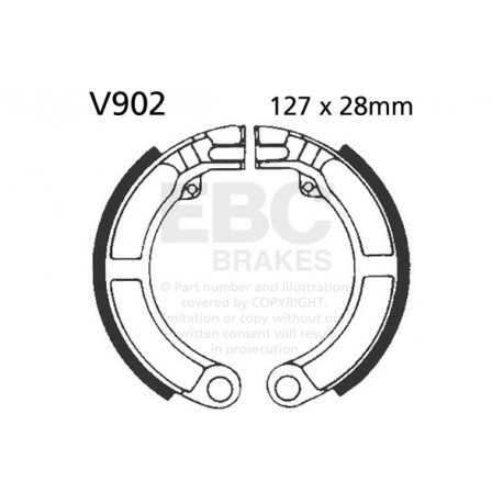 Brzdy EBC Moto EBC Sada brzdové čeľuste Organic V902 | ebc-brzdy.sk