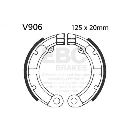 Brzdy EBC Moto EBC Brzdové čeľuste Organic V906 | ebc-brzdy.sk