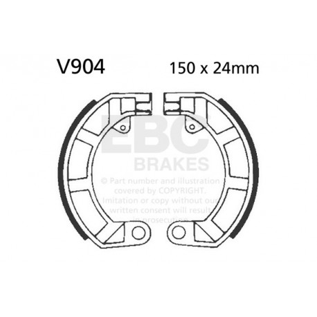 Brzdy EBC Moto EBC Brzdové čeľuste Organic V904 | ebc-brzdy.sk