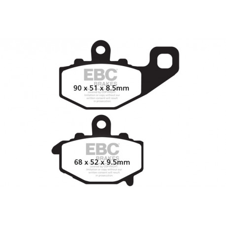 Brzdy EBC Moto EBC Brzdové obloženie Organic FA192 | ebc-brzdy.sk