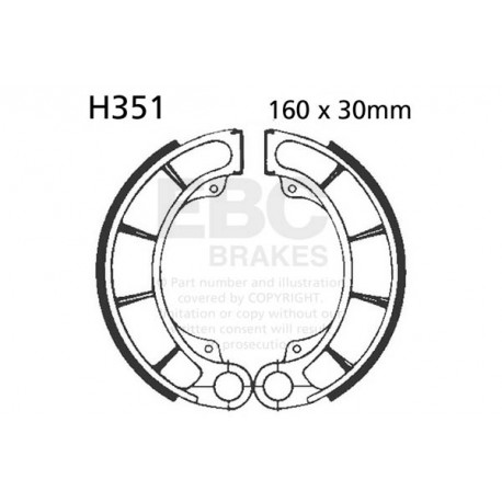 Brzdy EBC Moto EBC Brzdové čeľuste Organic H351 | ebc-brzdy.sk