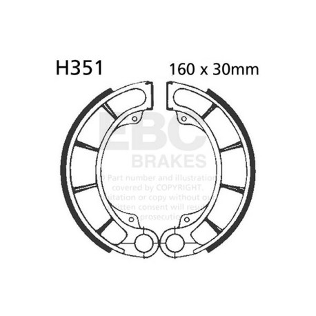Brzdy EBC Moto EBC Brzdové čeľuste Plain H351 | ebc-brzdy.sk