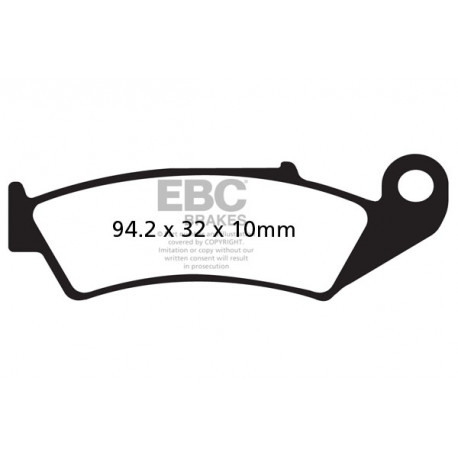 Brzdy EBC Moto EBC Brzdové obloženie Organic FA143 | ebc-brzdy.sk