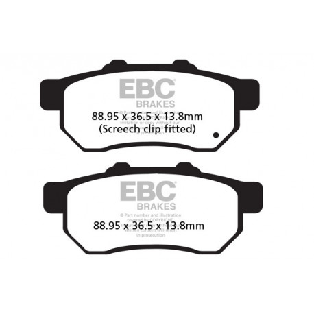 Brzdy EBC Moto EBC Brzdové obloženie Organic FA478TT | ebc-brzdy.sk