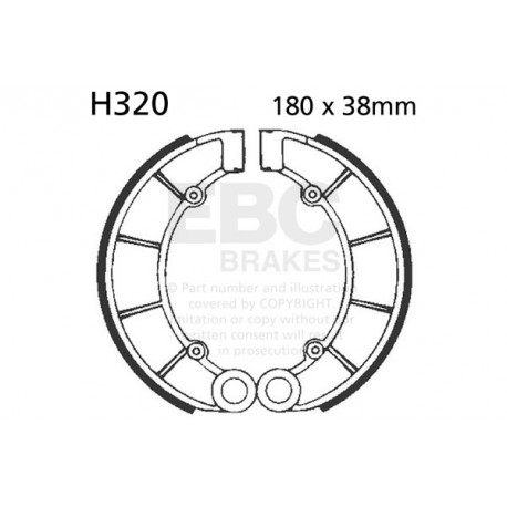 Brzdy EBC Moto EBC Brzdové čeľuste Organic H320 | ebc-brzdy.sk