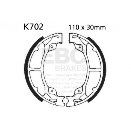Brzdy EBC Moto EBC Brzdové čeľuste Organic K702 | ebc-brzdy.sk