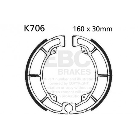 Brzdy EBC Moto EBC Brzdové čeľuste Plain K706 | ebc-brzdy.sk