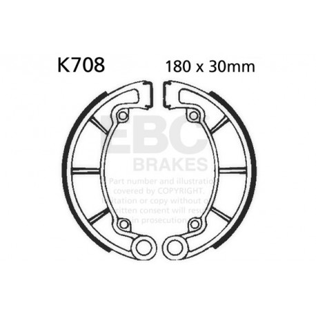 Brzdy EBC Moto EBC Brzdové čeľuste Plain K708 | ebc-brzdy.sk