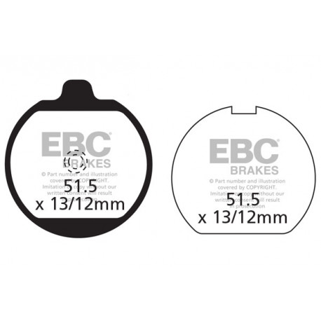Brzdy EBC Moto EBC Brzdové obloženie Organic FA FA037 | ebc-brzdy.sk