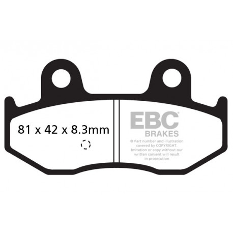 Brzdy EBC Moto EBC Brzdové obloženie Organic SFA411 | ebc-brzdy.sk