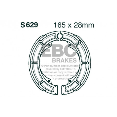 Brzdy EBC Moto EBC Sada brzdové čeľuste Organic S629 | ebc-brzdy.sk
