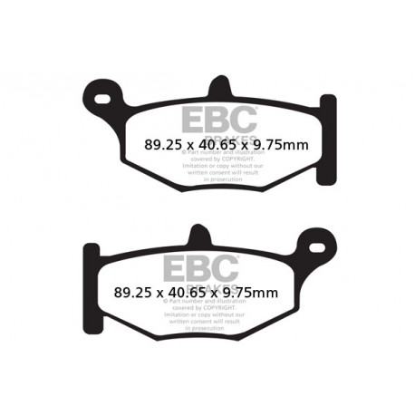 Brzdy EBC Moto EBC Brzdové obloženie Organic FA419 | ebc-brzdy.sk