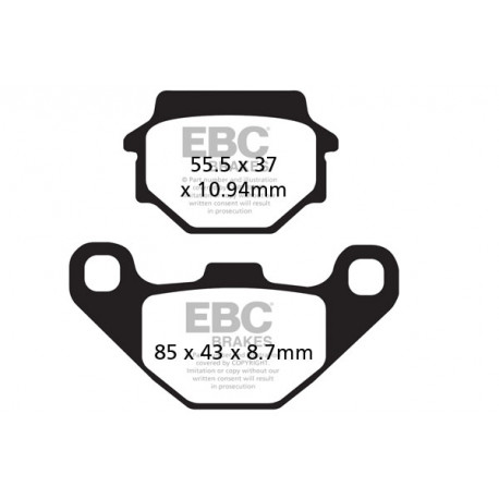 Brzdy EBC Moto EBC Brzdové obloženie Organic FA372TT | ebc-brzdy.sk