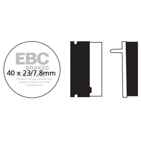 Brzdy EBC Moto EBC Brzdové obloženie Organic FA155 | ebc-brzdy.sk