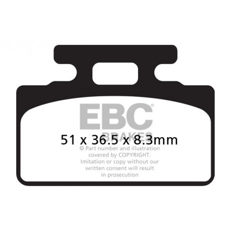 Brzdy EBC Moto EBC Brzdové obloženie Organic FA151 | ebc-brzdy.sk