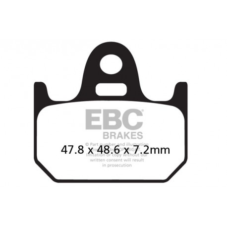 Brzdy EBC Moto EBC Brzdové obloženie Organic FA162 | ebc-brzdy.sk