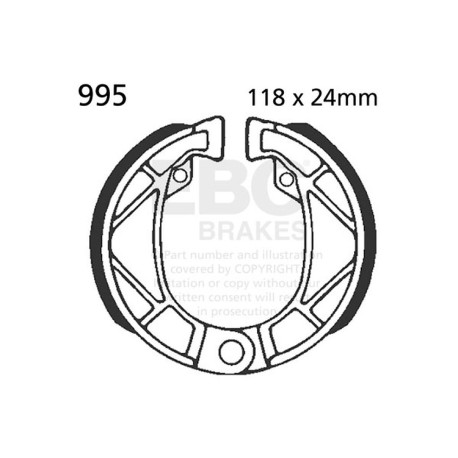 Brzdy EBC Moto EBC Zadné brzdové čeľuste Plain 995 | ebc-brzdy.sk
