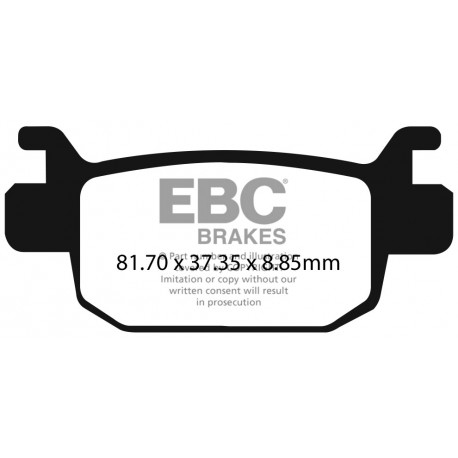 Brzdy EBC Moto EBC Brzdové obloženie Organic FA FA698 | ebc-brzdy.sk