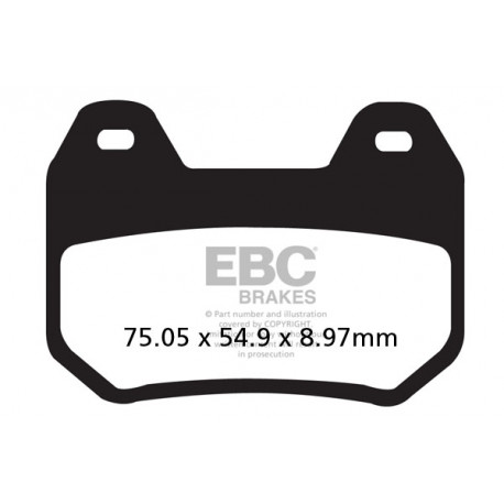 Brzdy EBC Moto EBC Brzdové obloženie Organic FA304 | ebc-brzdy.sk