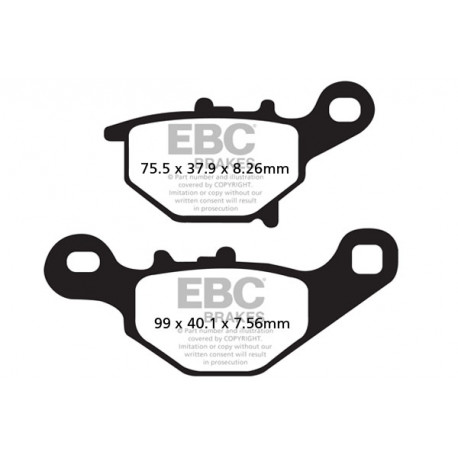 Brzdy EBC Moto EBC Brzdové obloženie Organic FA401TT | ebc-brzdy.sk