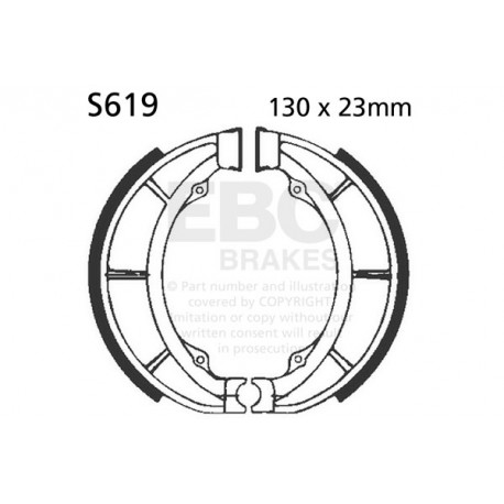 Brzdy EBC Moto EBC Brzdové čeľuste Organic S619 | ebc-brzdy.sk