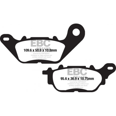 Brzdy EBC Moto EBC Brzdové obloženie Organic FA662 | ebc-brzdy.sk