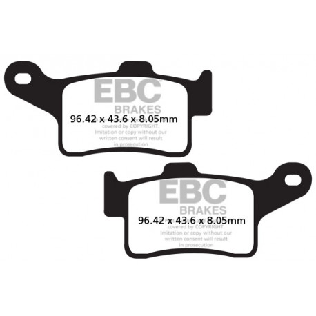 Brzdy EBC Moto EBC Brzdové obloženie Organic FA631 | ebc-brzdy.sk